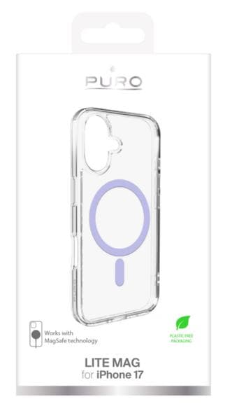 SBS Lite Mag etui til iPhone 17 gennemsigtig-violet