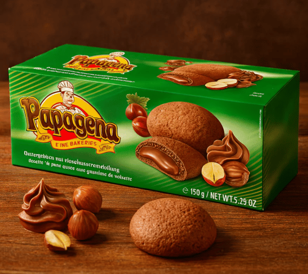 Papagena-kager med hasselnøddecreme 150 g