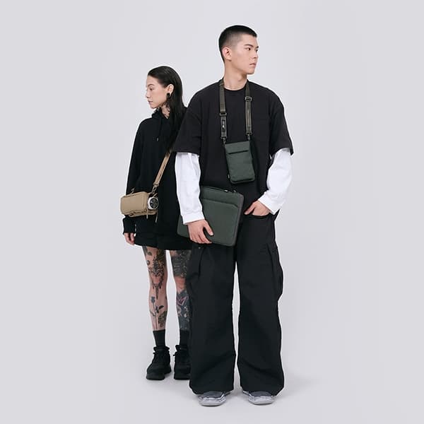 Skinarma Juno taske laptop sleeve 14 oliven/oliven