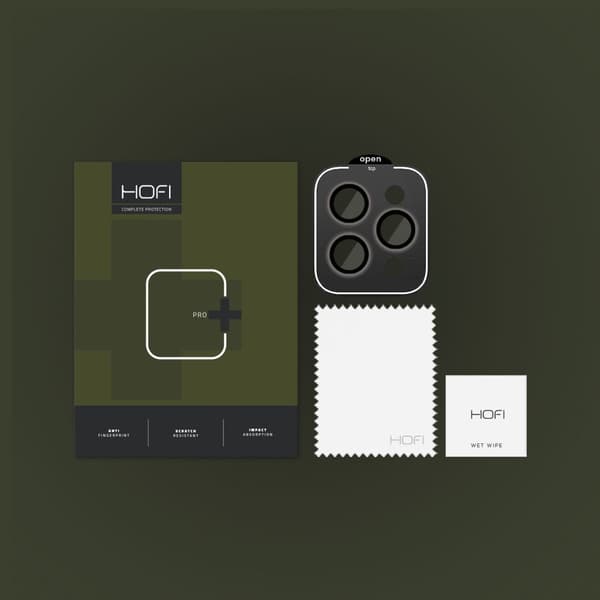 HOFI CAMRING PRO+ -KAMERASUOJA IPHONE 15 PRO / 15 PRO MAX -PUHELIMILLE, MUSTA