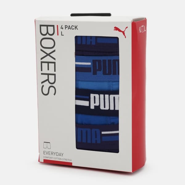 Puma BASIC BRAND ELASTIC 4-PACK herrboxershorts blå 93819702 r XL