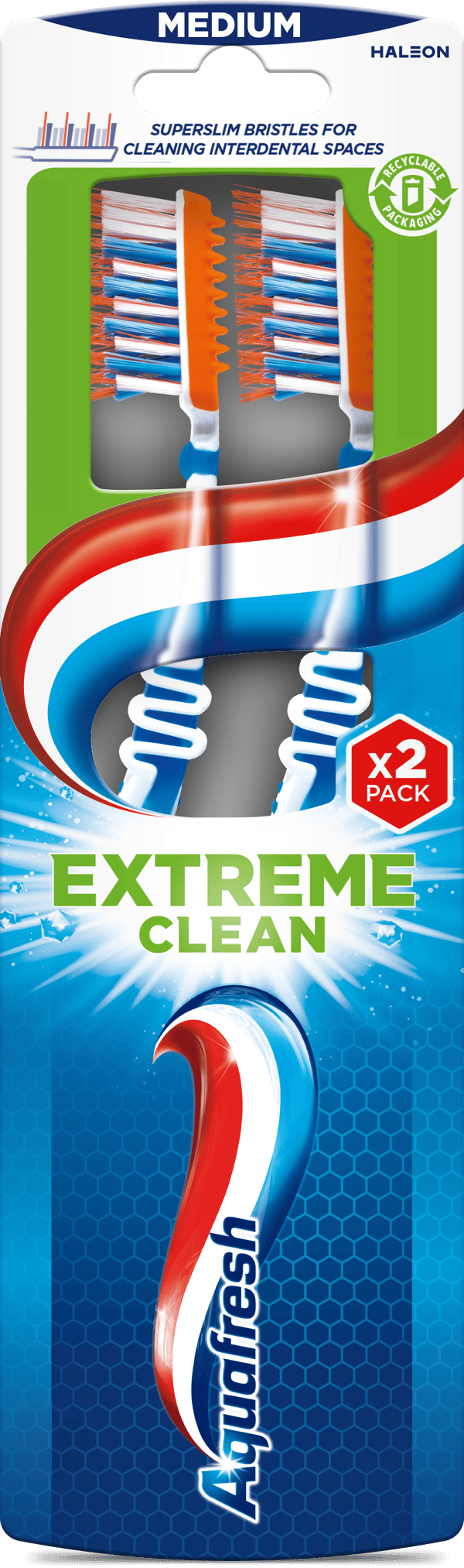 247810 AQUAFRESH 2-pack EXTREM REN MEDIUM TANDBORSTE
