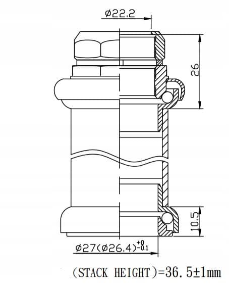 NECO H831 sort klassisk skrueheadset 1”