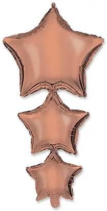 Rosaguld stjernefolieballon 96 cm