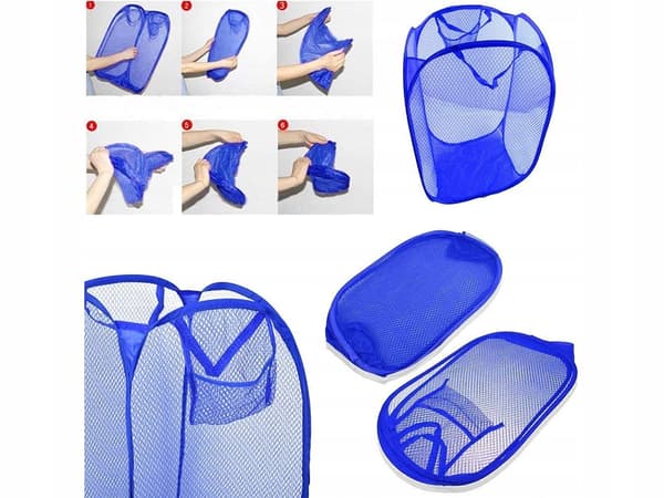 foldbar tøjkurv 60 blå (120) GAB_A