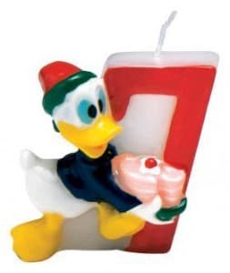 Donald 7 -numerokynttilä 1 kpl.