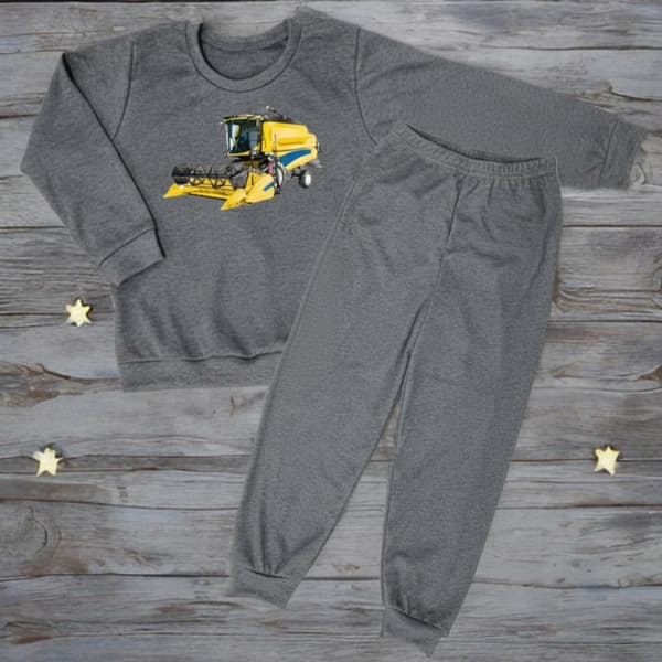 BARNPYJAMAS 110 för POJKAR 100 % bomull TRÖSKÖRD TRAKTOR