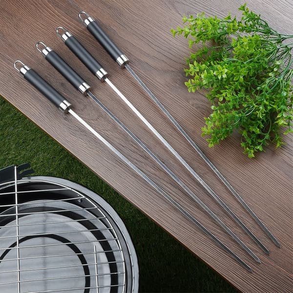 Stålspett för shashlik 47 cm 4 st