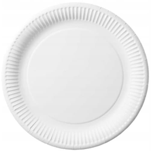 Hvide paptallerkener 18 cm 100 stk.