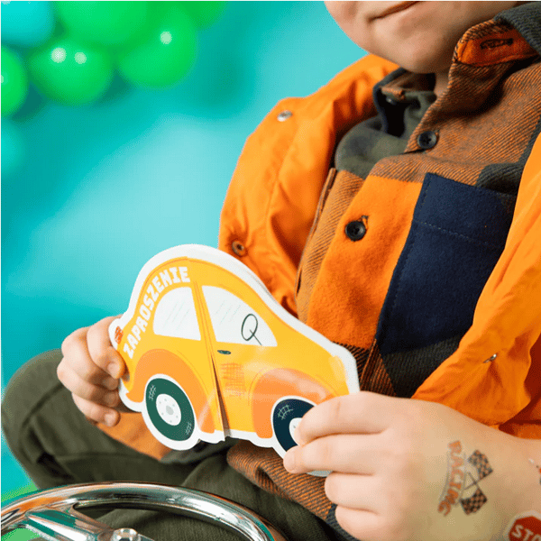 Inbjudningar bilar födelsedag 6 st.