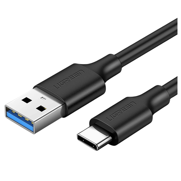 UGREEN US184 USB-C 3.0 -kaapeli, 2m (musta)