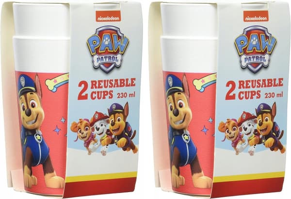 Paw Patrol återanvändbara muggar 230ml 2-pack