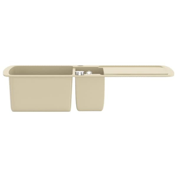 vidaXL Granit Dubbelt Handfat, Beige