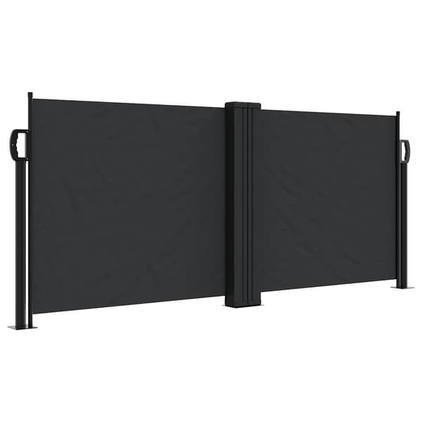 vidaXL udtrækkelig sidemarkise sort 100 x 1000 cm
