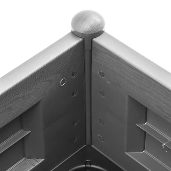 vidaXL højbed, PP, stengrå, 100x43x35 cm