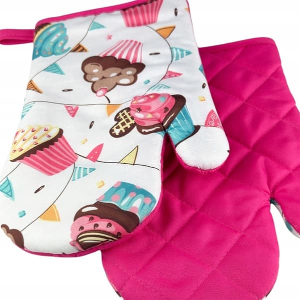 Ugnsvantar med magnet, 2 st., 18x27 cm, polyester