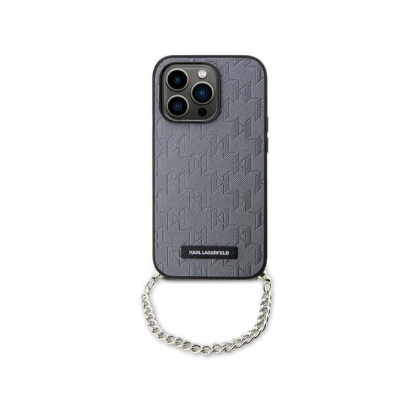Karl Lagerfeld Saffiano Monogram Chain - iPhone 14 -kotelo (hopea)