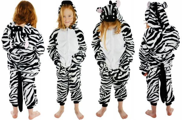 Gul heldragt børn 022pcN zebra 146-152