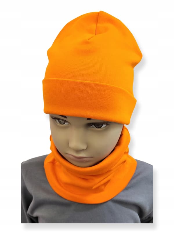 Set MÖSSA + HALSDUK barnset storlek 52-56 dubbel ORANGE