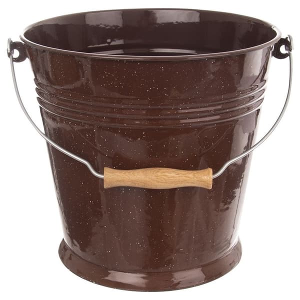 Rustfrit stål madspand brun 10 liter