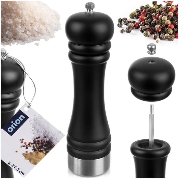 Peber- og saltkværn træ sort 21,5 cm
