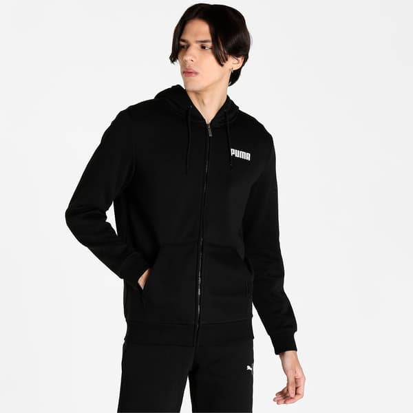 Puma ESSENTIAL FULL-ZIP TR herre hættetrøje sort 84724201 r M