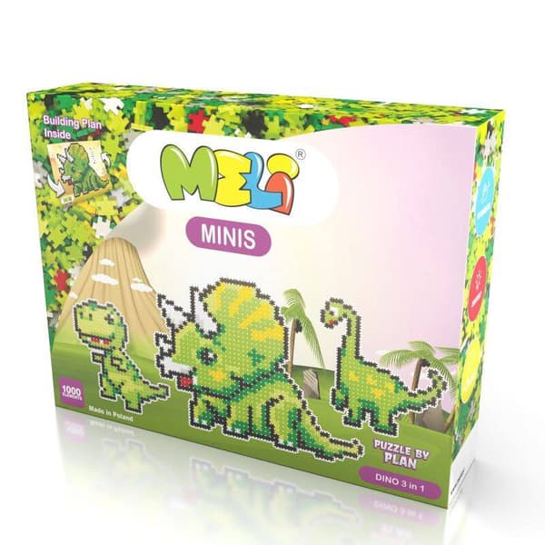 Meli Minis Dino 3i1-block 1000 st.