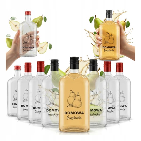 5x CLASSIC-flaskor 500 ml med HEMGJORD PÄRON- GRÖNSAKSTINKTIV 5-pack