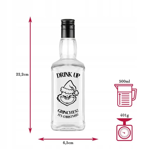 20x DANIELS 500ml julflaskor med tryck på tryffellikör