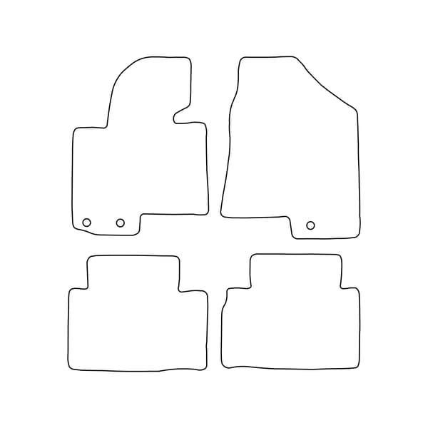 [BLM]HY022 Sort - Velourmåttesæt til Hyundai ix35 I 2010-2015 - sorte detaljer