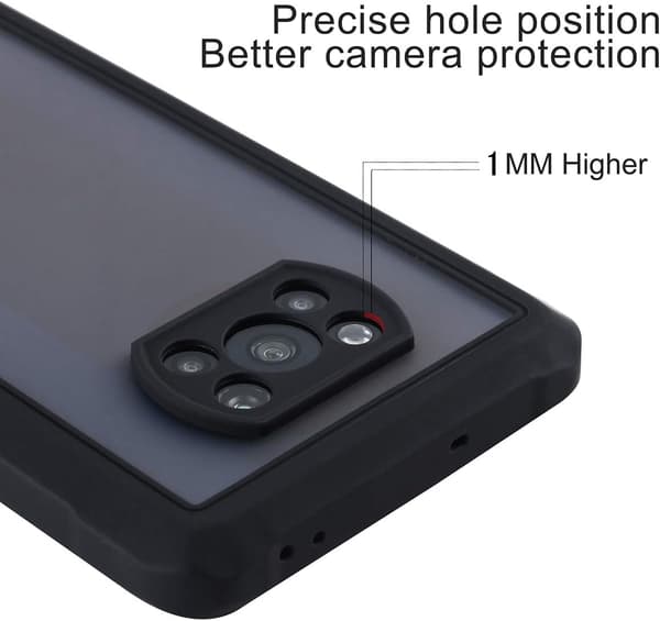 SILIKONE ETUI TIL POCO X3 PROPOCO NFC 6.67 SORT RAMME MED RØGET BAGSIDER