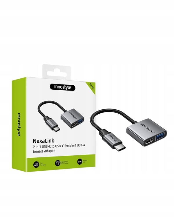 INNOSTYLE USB-C USB OTG USB-A ADAPTER PENDRIVE KABEL OPLADNING