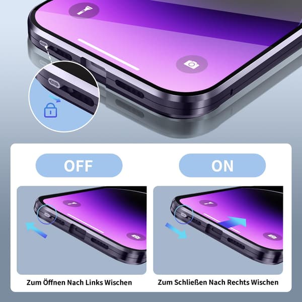 BUMPER ETUI TIL APPLE IPHONE 14 PRO MAX LILLA RAMME GLAS KAMERA