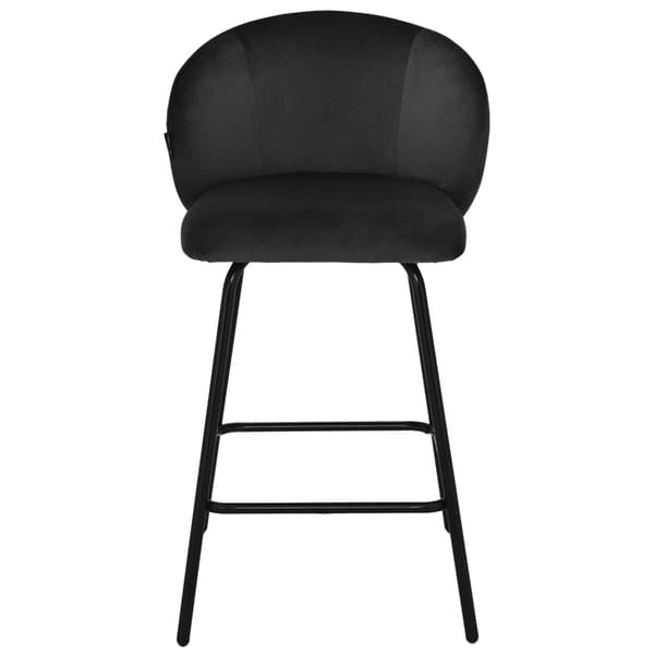 NEMI barstol i sammet svart, 65 cm