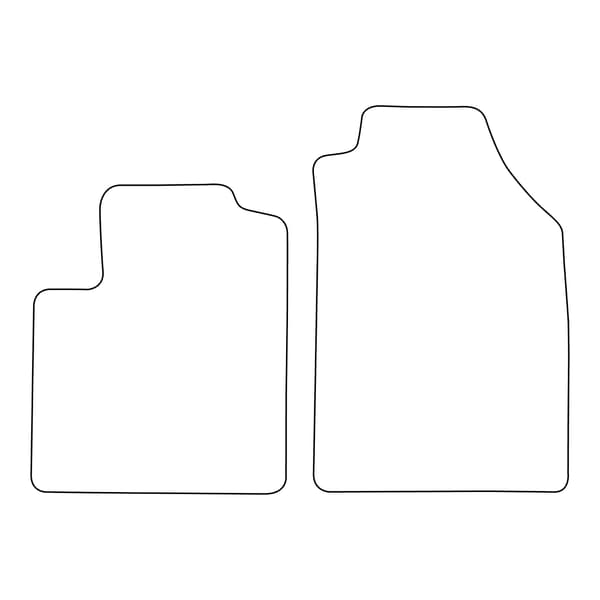 [BLM]FO026 Sort - Velourmåttesæt til Ford Transit Connect 2-personers (2003-2013) - sort kant