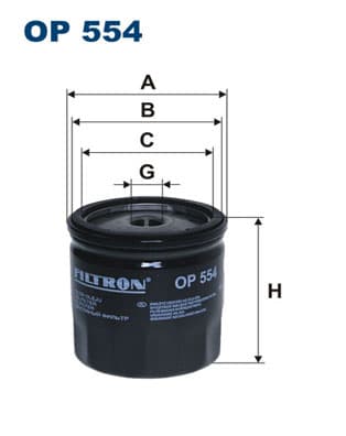 OLJEFILTER OP554 FILTRON