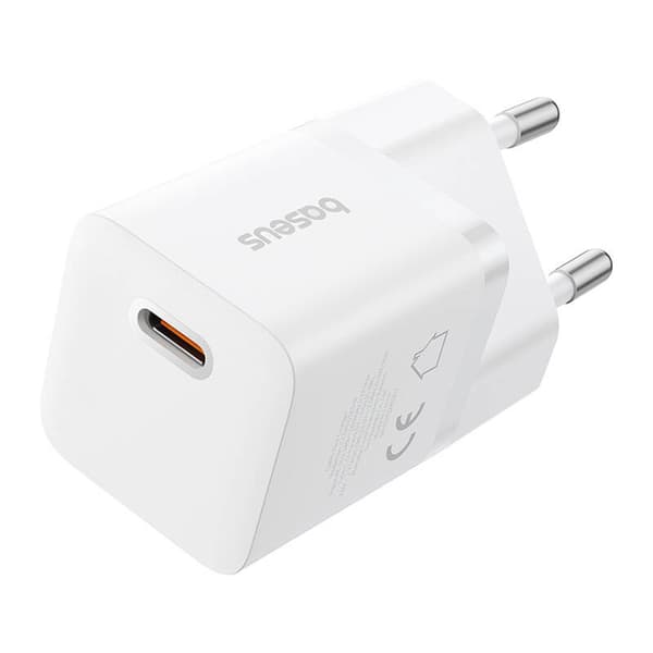 Baseus GaN5 mini 1C oplader, 25W (hvid)