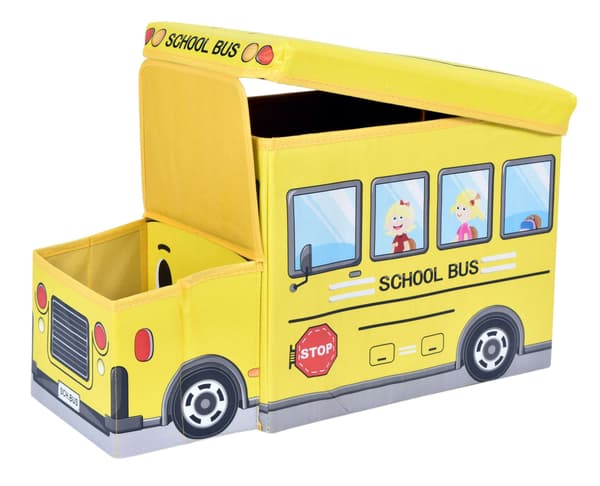 Legetøjskasse Gul Bus