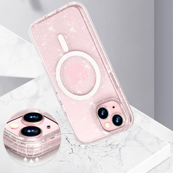 TECH-PROTECT FLEXAIR HYBRID MAGSAFE IPHONE 15 GLITTERKLART