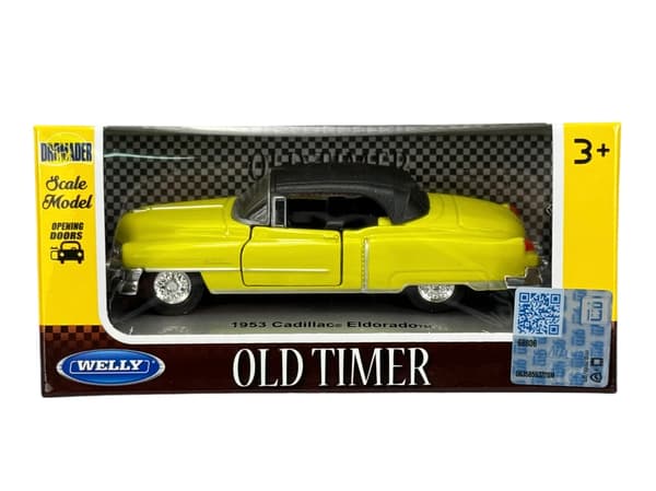 WELLY OLD TIMER 1953 CADILLAC ELDORADO KELTAINEN KATOLLA 1:34 42356