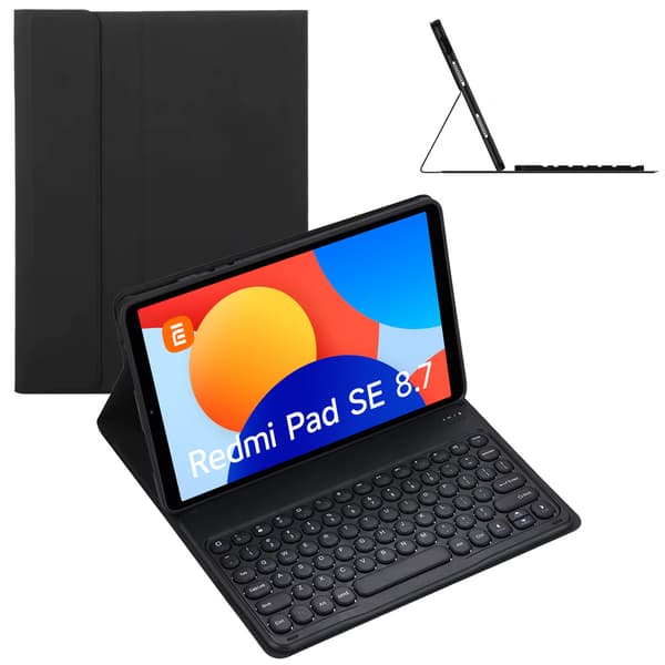 Magnetiskt Bluetooth-tangentbordsfodral för Redmi Pad SE 8.7 CFRPSE87 (svart)