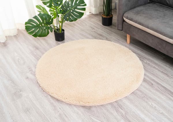 Alpacka Strado rund matta 150x150 - AlpaBeige