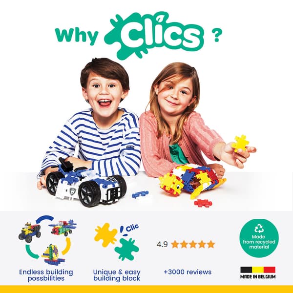 Clics Spand 5i1 Entreprenørmaskiner 144 dele 5+