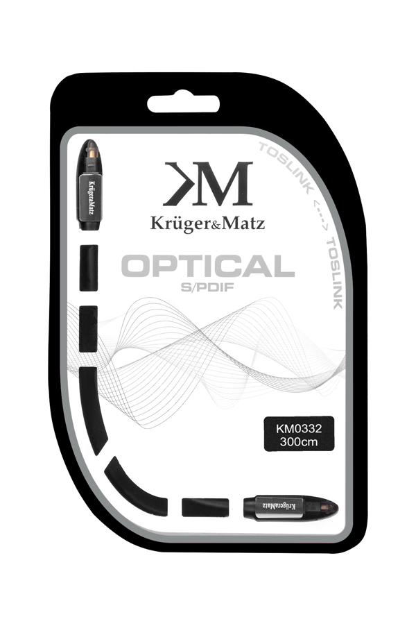 Optisk kabel 3 m toslink Kruger&Matz KM0322