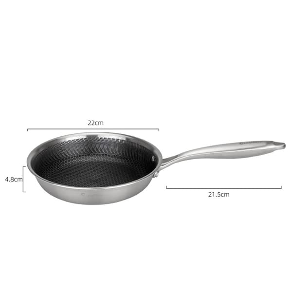 STÅLSTEKPANNA 22 CM MED BIKAKAMSBELÄGGNING E-7546