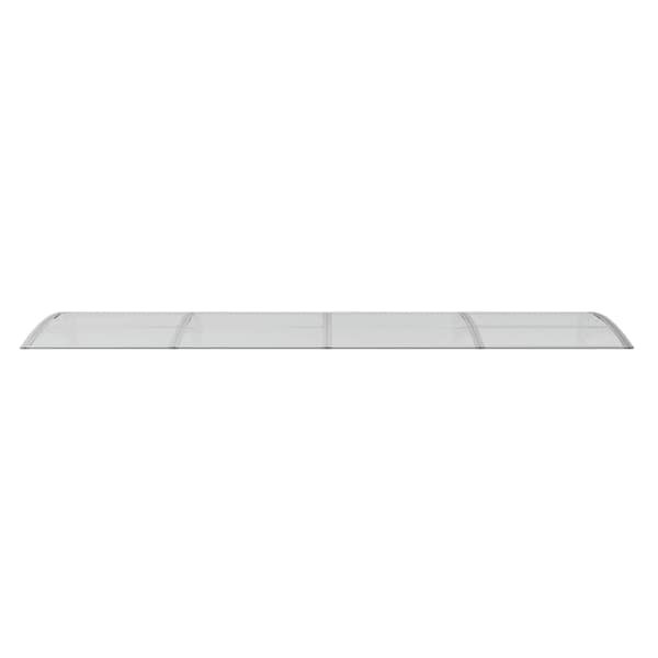 vidaXL dørmarkise, grå transparent, 350x75 cm, polycarbonat