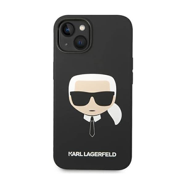 Karl Lagerfeld Silikone Ikonik Karls Hoved - iPhone 14 Plus Etui (Sort)