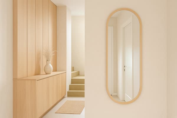 Badrumsspegel LEJA oval tall 100x38 stilren