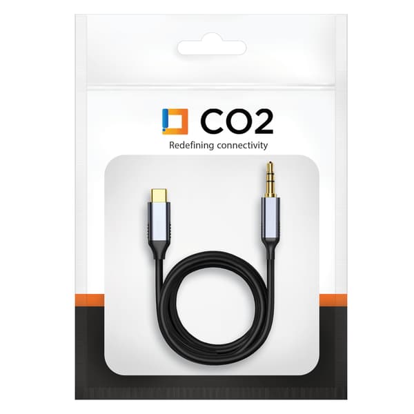 CO2 USB-C AUX-KAAPELIN SOVITIN MINI JACK 3.5 SAMSUNG DAC -SOVITTIMEEN 1M