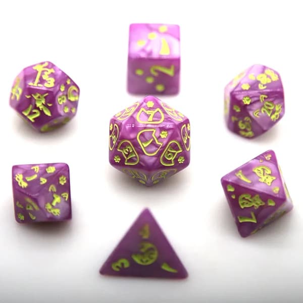 Sort fløjlspose RPG terninger mønter 9x7 cm